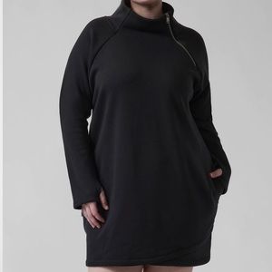 Athleta Cozy Karma Asym Sweatshirt Dress